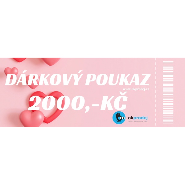Dárkový poukaz v hodnotě 2000