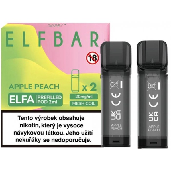 Elf Bar ELFA Pods cartridge 2Pack Apple Peach 20mg