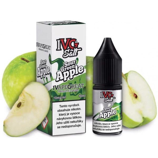 Liquid IVG SALT Sour Green Apple 10ml - 20mg