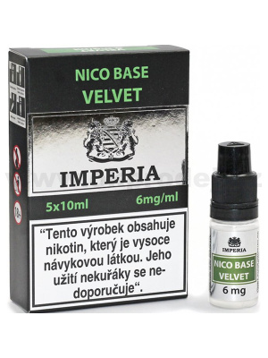 Nikotinová báze IMPERIA Velvet 5x10ml PG20-VG80 - 6 mg