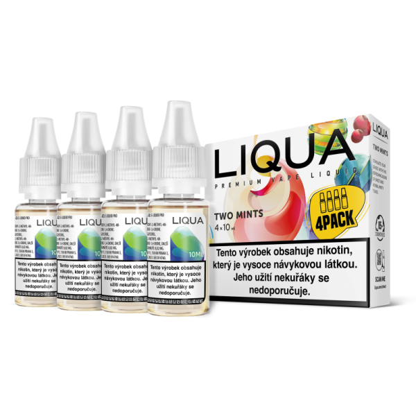 RITCHY Two mints 4x10ml  (Chuť máty a mentolu) - Liquid LIQUA Elements 4Pack - 12 mg