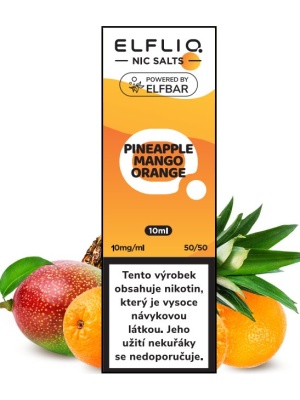 Elf Bar Liquid ELFLIQ Nic SALT Pineapple Mango Orange 10ml - 10mg