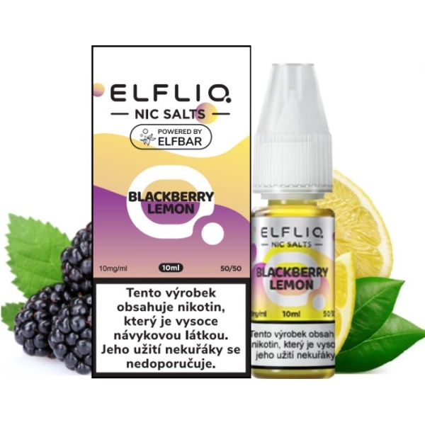 Elf Bar Liquid ELFLIQ Nic SALT Blackberry Lemon 10ml - 10mg