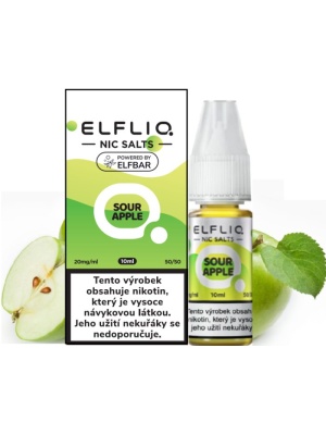 Elf Bar Liquid ELFLIQ Nic SALT Sour Apple 10ml - 20mg