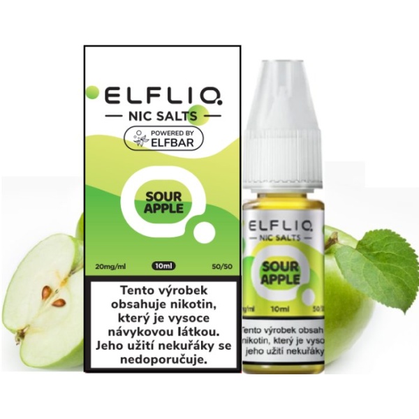 Elf Bar Liquid ELFLIQ Nic SALT Sour Apple 10ml - 20mg