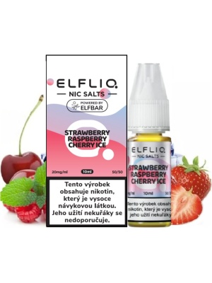 Elf Bar Liquid ELFLIQ Nic SALT Strawberry Raspberry Cherry Ice 10ml - 20mg