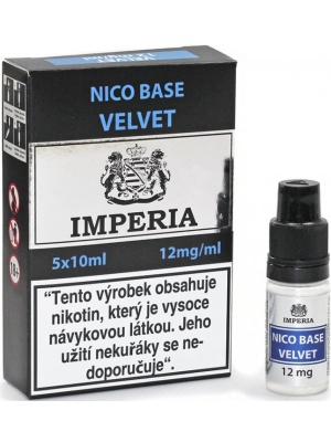 Nikotinová báze IMPERIA Velvet 5x10ml PG20-VG80 - 12 mg