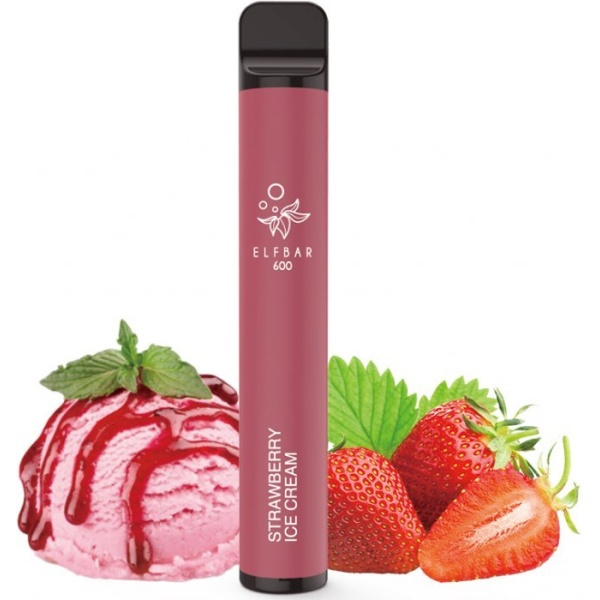 Elf Bar 600 vapo 20mg Strawberry Ice Cream