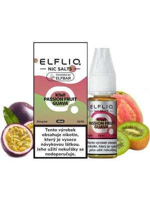 Elf Bar Liquid ELFLIQ Nic SALT Kiwi Passion Fruit Guava 10ml - 20mg