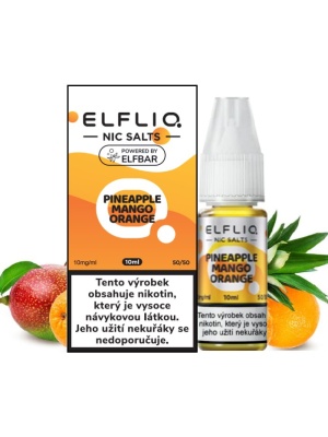 Elf Bar Liquid ELFLIQ Nic SALT Pineapple Mango Orange 10ml - 10mg