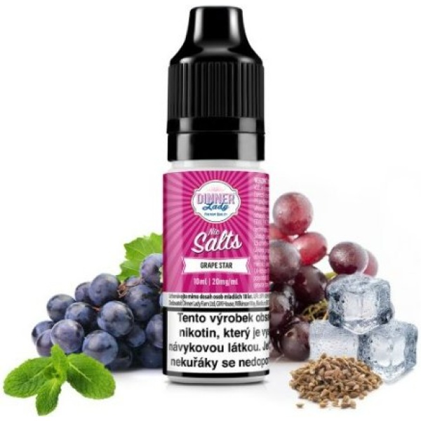 Liquid Dinner Lady Nic SALT Grape Star 10ml - 20mg