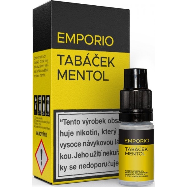 Liquid EMPORIO Tabáček - Mentol 10ml - 18mg