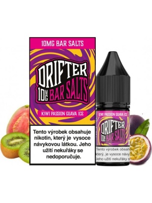 Ostatní Liquid Drifter Bar Salts Kiwi Passionfruit Guava Ice 10ml - 10mg