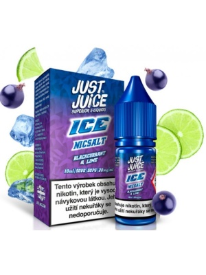 Ostatní Liquid Just Juice SALT ICE Blackcurrant & Lime 10ml - 20mg