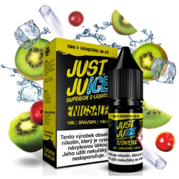 Ostatní Liquid Just Juice SALT Kiwi & Cranberry On Ice 10ml - 11mg