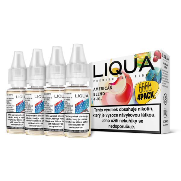 RITCHY American Blend 4x10ml  (Americký míchaný tabák) - Liquid LIQUA Elements 4Pack - 12 mg