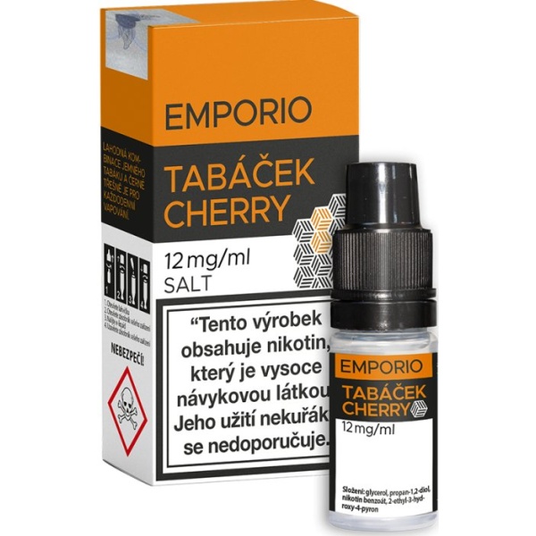 Liquid EMPORIO SALT Tabáček - Cherry 10ml - 12mg