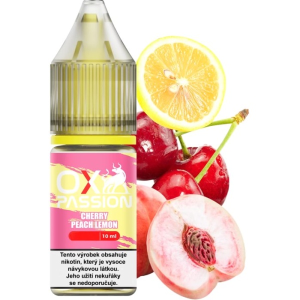 Liquid OXVA OX PASSION Salts Cherry Peach Lemon 10ml - 10mg