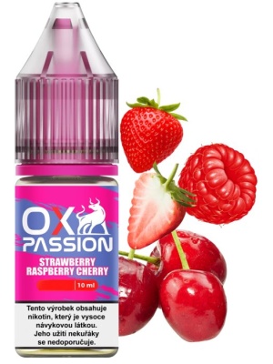 Liquid OXVA OX PASSION Salts Strawberry Raspberry Cherry 10ml - 20mg
