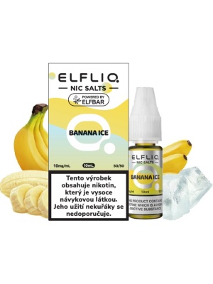 Elf Bar Liquid ELFLIQ Nic SALT Banana Ice 10ml - 10mg
