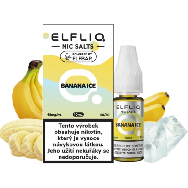 Elf Bar Liquid ELFLIQ Nic SALT Banana Ice 10ml - 10mg