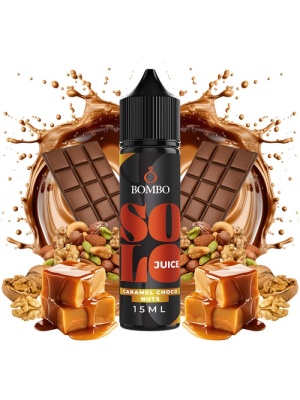 Příchuť Bombo Solo Juice S&V 15ml Caramel Choco Nuts (Čokoláda s karamelem a ořechy)