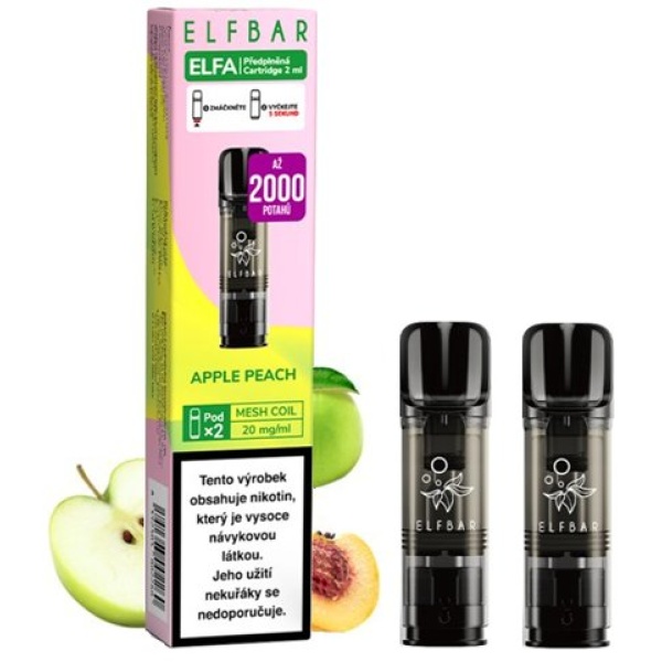 Elf Bar ELFA Pods cartridge 2Pack Apple Peach 20mg