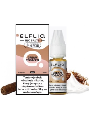 Elf Bar Liquid ELFLIQ Nic SALT Cream Tobacco 10ml - 20mg