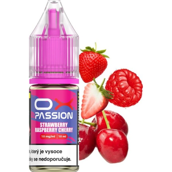 Liquid OXVA OX PASSION Salts Strawberry Raspberry Cherry 10ml - 10mg