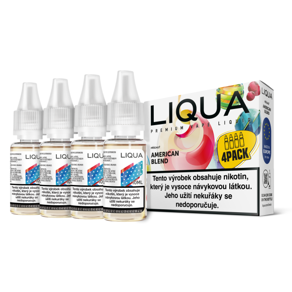 American Blend 4x10ml  (Americký míchaný tabák) - Liquid LIQUA Elements 4Pack - 12 mg