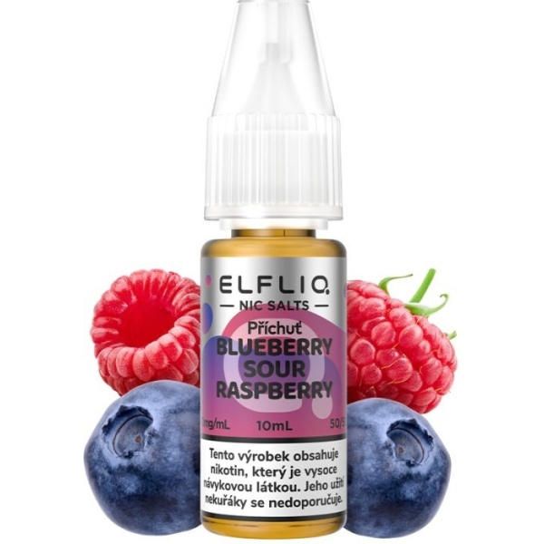 Elf Bar Liquid ELFLIQ Nic SALT Blueberry Sour Raspberry 10ml - 10mg